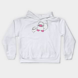 Corona Cat Pink Kids Hoodie